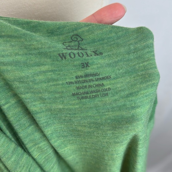 Woolx Mia V neck 3X forest green - Picture 2 of 4